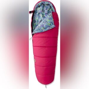 REI pink floral kindercone 30 girls sleeping bag